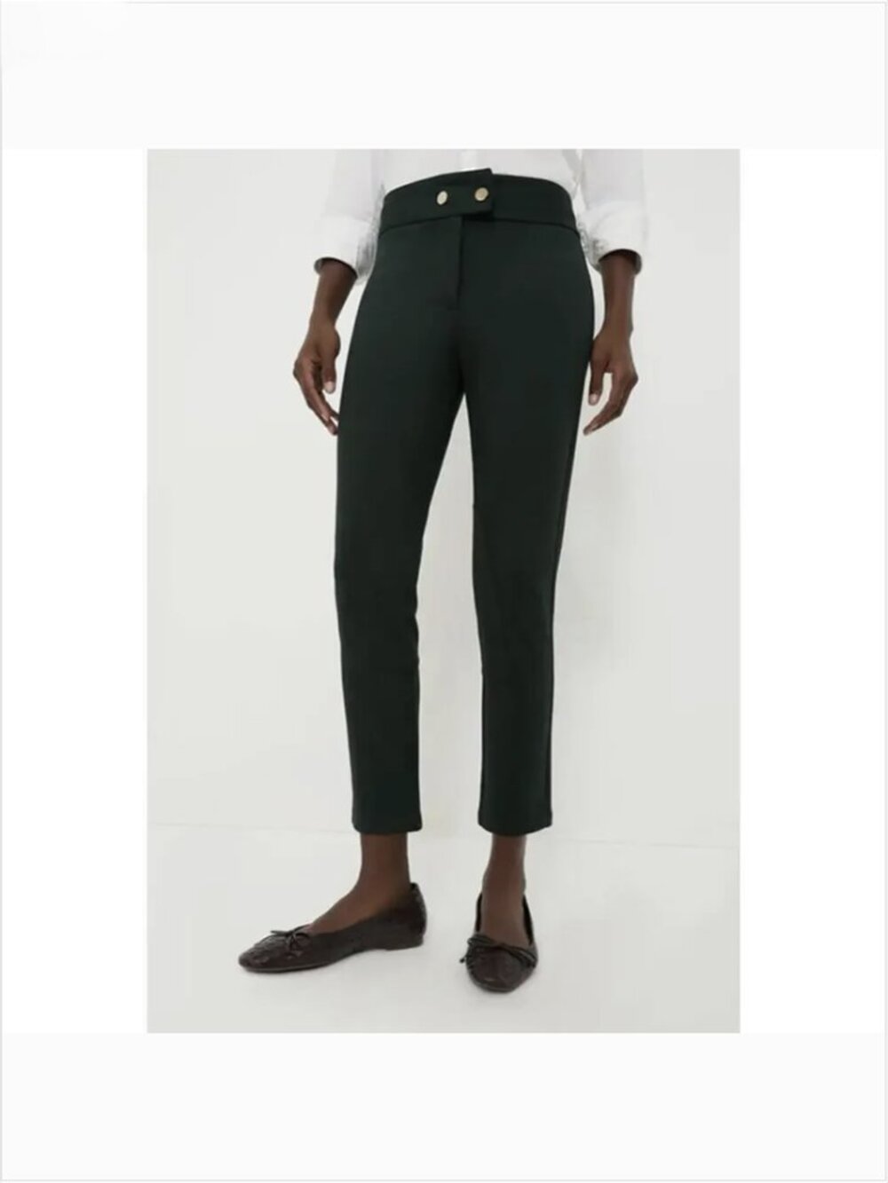 Tuckernuck Ponte Bridwell Riding Pants‎ M Green Equestrian Classic Slim Fit